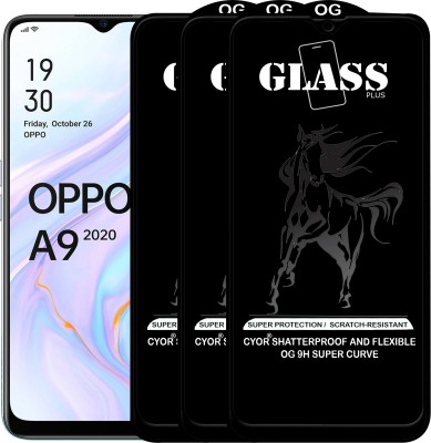 CYOR Edge To Edge Tempered Glass for OPPO A9 2020(Pack of 3)