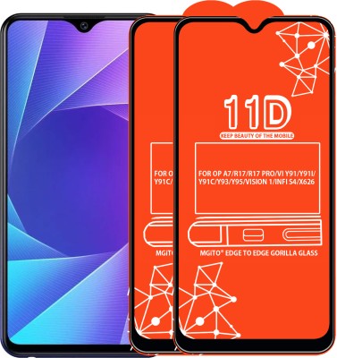 MGito Edge To Edge Tempered Glass for FOR OPPO A7, OPPO R17, OPPO R17 PRO, VIVO Y91, VIVO Y91I, VIVO Y91C, VIVO Y93, VIVO Y95, ITEL VISION 1, INFINIX S4(Pack of 2)