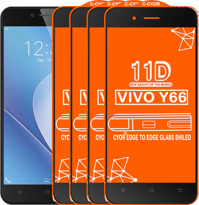CYOR Edge To Edge Tempered Glass for VIVO Y66(Pack of 4)