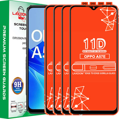 Laxdom Edge To Edge Tempered Glass for OPPO A57E(Pack of 4)