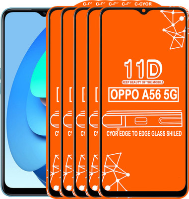 CYOR Edge To Edge Tempered Glass for OPPO A56 5G(Pack of 5)