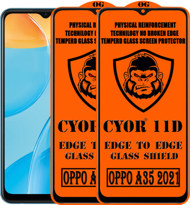 CYOR Edge To Edge Tempered Glass for OPPO A35 2021(Pack of 2)