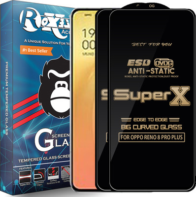 Roxel Edge To Edge Tempered Glass for OPPO RENO 8 PRO PLUS(Pack of 2)