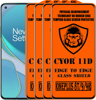 CYOR Edge To Edge Tempered Glass for ONEPLUS 8T(Pack of 4)