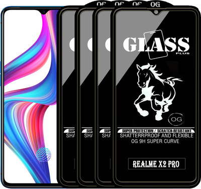 PFOAM Edge To Edge Tempered Glass for Realme X2 Pro(Pack of 4)