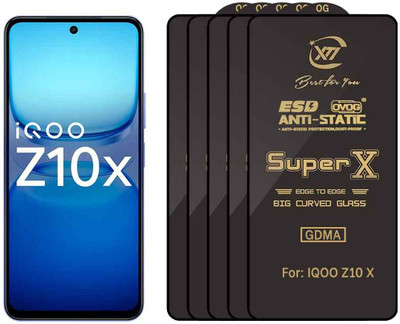 GDMA Edge To Edge Tempered Glass for IQOO Z10X(Pack of 5)
