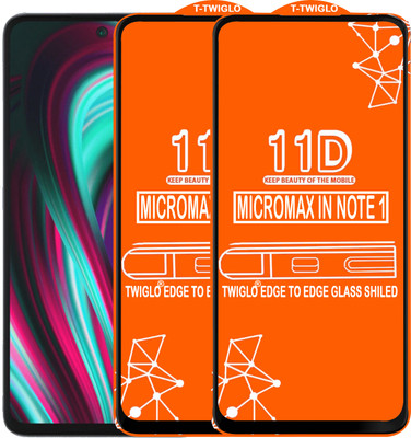 TWIGLO Edge To Edge Tempered Glass for MICROMAX IN NOTE 1(Pack of 2)
