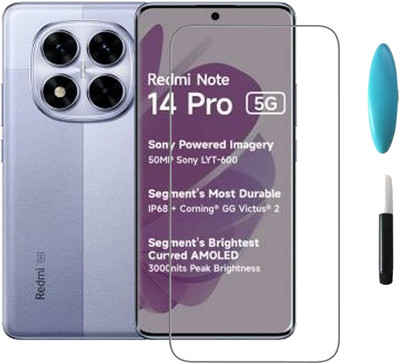Flipkart SmartBuy Edge To Edge Tempered Glass for REDMI Note 14 Pro 5G, REDMI Note 14 Pro(Pack of 1)