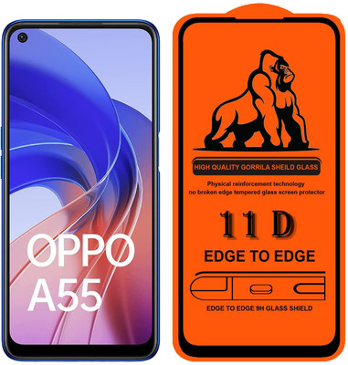 9H Edge To Edge Tempered Glass for Oppo A55 (11D_Premium)(Pack of 1)