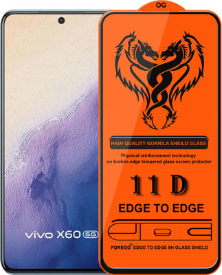 Forego Edge To Edge Tempered Glass for vivo X60 5G(Pack of 1)