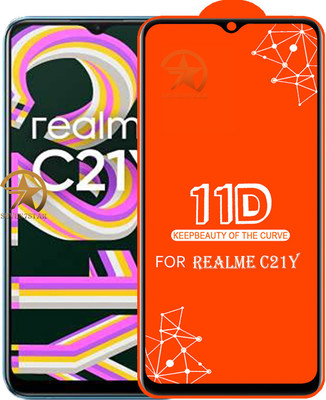 HQ Protection Edge To Edge Tempered Glass for Realme C21Y(Pack of 1)