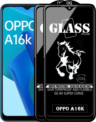 PFOAM Edge To Edge Tempered Glass for OPPO A16K(Pack of 2)