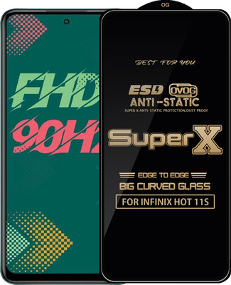 Qyist Edge To Edge Tempered Glass for INFINIX HOT 11S(Pack of 1)