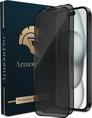 ArmourPro Edge To Edge Tempered Glass for iPhone 15, Apple iPhone 15, iPhone 14 Pro, Apple iPhone 14 Pro(Pack of 2)