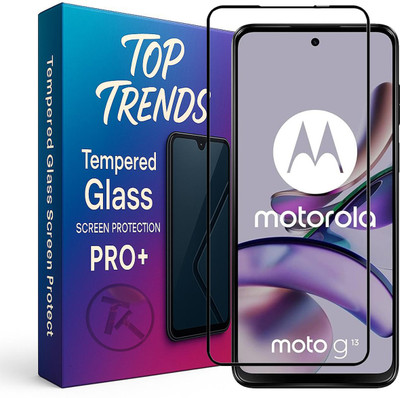 TopTrends Edge To Edge Tempered Glass for MOTO G13 / Motorola G13, 5G, with Easy Self Installation Kit(Pack of 1)