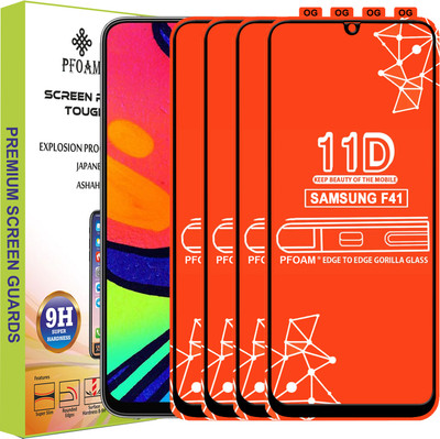 PFOAM Edge To Edge Tempered Glass for SAMSUNG GALAXY F41(Pack of 4)