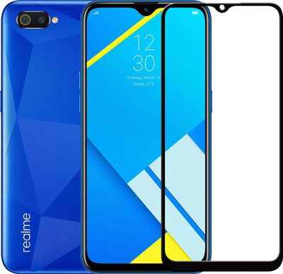 SEVEN7STAR Edge To Edge Tempered Glass for Realme C2(Pack of 1)
