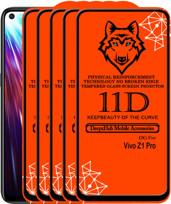 DeepzHub Edge To Edge Tempered Glass for Vivo Z1 Pro(Pack of 5)