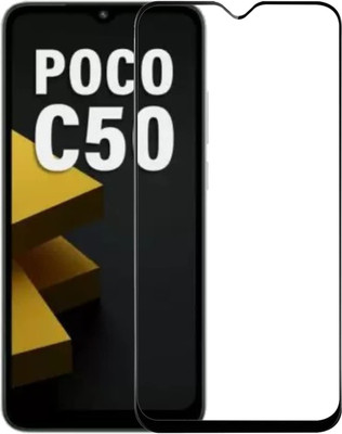 O2MG Edge To Edge Tempered Glass for POCO C50(Pack of 1)