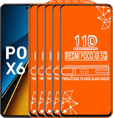 Flipkart SmartBuy Edge To Edge Tempered Glass for REDMI POCO X6 5G(Pack of 5)