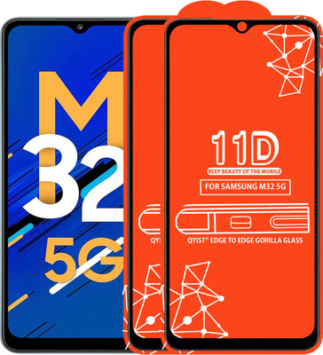 Qyist Edge To Edge Tempered Glass for Samsung Galaxy M32 5G(Pack of 2)