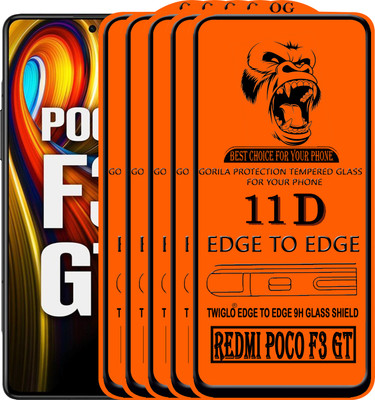 TWIGLO Edge To Edge Tempered Glass for REDMI POCO F3 GT(Pack of 5)