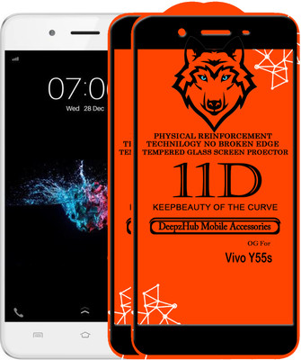 DeepzHub Edge To Edge Tempered Glass for VIVO Y55s(Pack of 2)