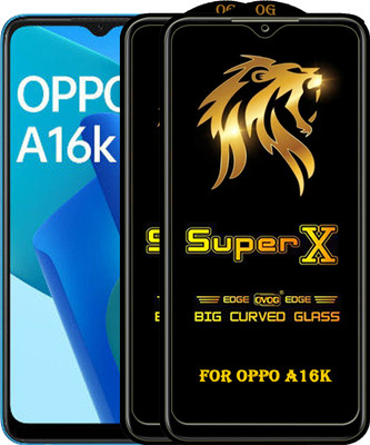 PFOAM Edge To Edge Tempered Glass for OPPO A16K(Pack of 2)