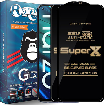 Roxel Edge To Edge Tempered Glass for REALME NARZO 20 PRO(Pack of 2)