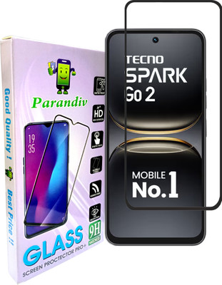 PARANDIV Edge To Edge Tempered Glass for Branded High Quality Tecno Spark Go 2(Pack of 1)