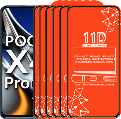 Qyist Edge To Edge Tempered Glass for FOR REDMI NOTE 11 PRO, REDMI NOTE 11 PRO+, REDMI NOTE 11E PRO, POCO X4 PRO, POCO F4, POCO F4 5G, POCO F4 GT, REALME 9 SE 5G(Pack of 6)