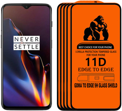 GDMA Edge To Edge Tempered Glass for OnePlus 6T(Pack of 5)