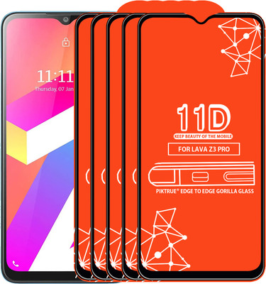 PikTrue Edge To Edge Tempered Glass for LAVA Z3 PRO(Pack of 5)