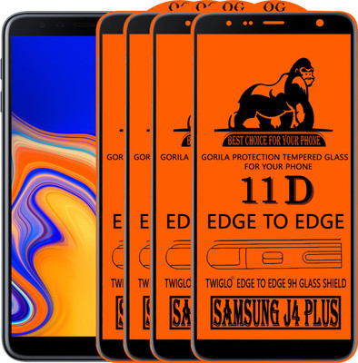 TWIGLO Edge To Edge Tempered Glass for SAMSUNG J4 PLUS(Pack of 4)