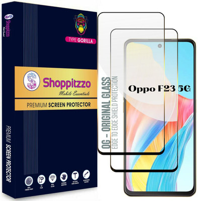 Shoppitzzo Edge To Edge Tempered Glass for Oppo F23 5G**NeoShield**Millitary Grade-Anti Explosion-Tempered Glass/Full Screen Coverage-Edge to Edge/9H Hardness/With Easy Installation Kit(Pack of 2)