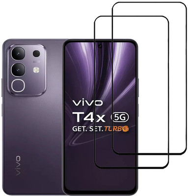 KARTRAY Edge To Edge Tempered Glass for Vivo T4x 5G(Pack of 2)