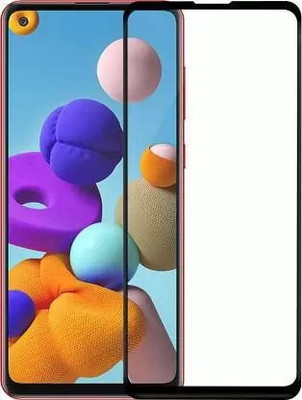 VISHZONE Edge To Edge Tempered Glass for Samsung Galaxy A21s(Pack of 1)