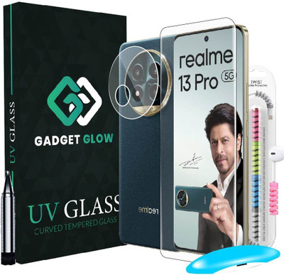 Gadget Glow Edge To Edge Tempered Glass for Realme 13 Pro 5G, Realme 13 Pro, Realme 13 Pro Plus 5G, ( 1 UV Glue Tempered Glass, Cable Protector and 1 Camera Lens )(Pack of 2)