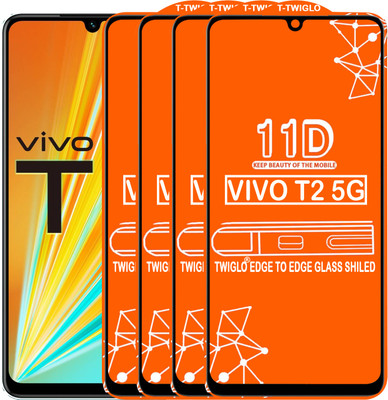 TWIGLO Edge To Edge Tempered Glass for VIVO T2 5G(Pack of 4)