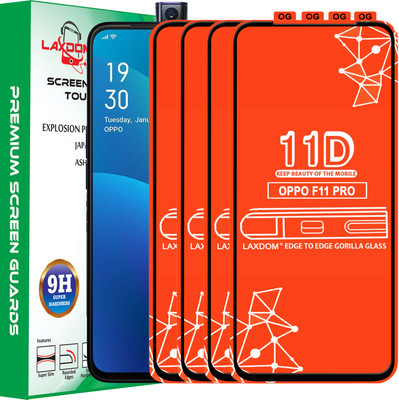 Laxdom Edge To Edge Tempered Glass for OPPO F11 PRO(Pack of 4)
