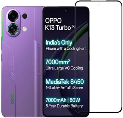 DSCASE Edge To Edge Tempered Glass for OPPO K13 Turbo 5G(Pack of 1)