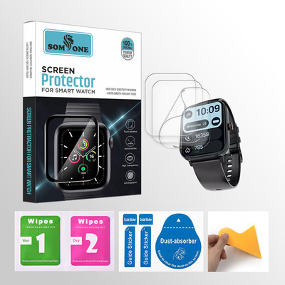 SOMTONE Edge To Edge Tempered Glass for Fire-Boltt Ninja Pro Max Ultra 2.01 inch Smartwatch 3 PROTECTOR + 3 WIPES + 3 DUST REMOVAL STICKER + 1 WIPER(Pack of 3) SOMTONE Edge To Edge Tempered Glass for Fire-Boltt Ninja Pro Max Ultra 2.01 inch Smartwatch 3 PROTECTOR + 3 WIPES + 3 DUST REMOVAL STICKER + 1 WIPER(Pack of 3)