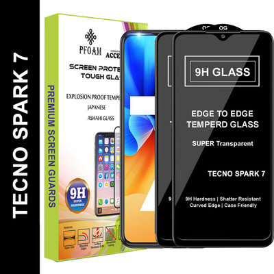 PFOAM Edge To Edge Tempered Glass for TECNO SPARK 7(Pack of 2)