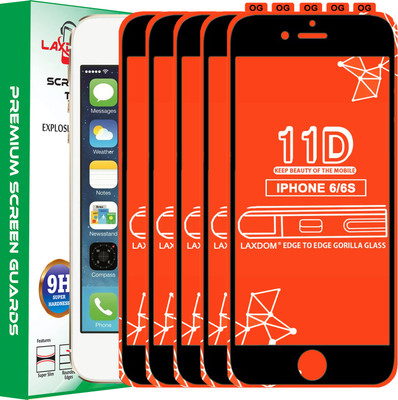 Laxdom Edge To Edge Tempered Glass for Apple iPhone 6s(Pack of 5)