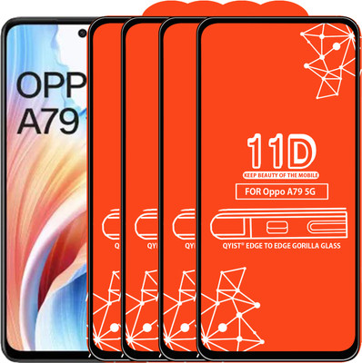 Qyist Edge To Edge Tempered Glass for Oppo A79 5G(Pack of 4)