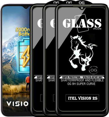PFOAM Edge To Edge Tempered Glass for ITEL VISION 2S(Pack of 3)