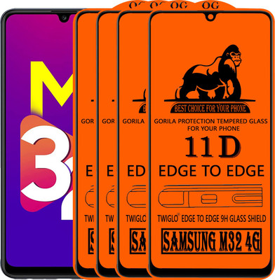 TWIGLO Edge To Edge Tempered Glass for SAMSUNG M32 4G(Pack of 4)