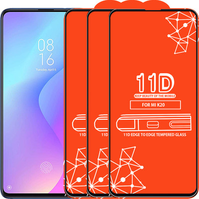 Qyist Edge To Edge Tempered Glass for Mi K20(Pack of 3)