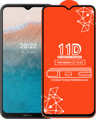 Qyist Edge To Edge Tempered Glass for Nokia C21 Plus(Pack of 1)