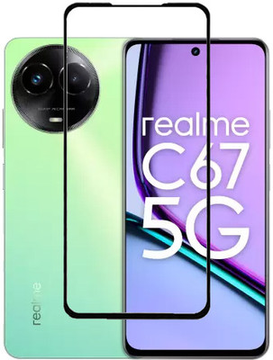 ojucase Edge To Edge Tempered Glass for realme C67 5G(Pack of 1)